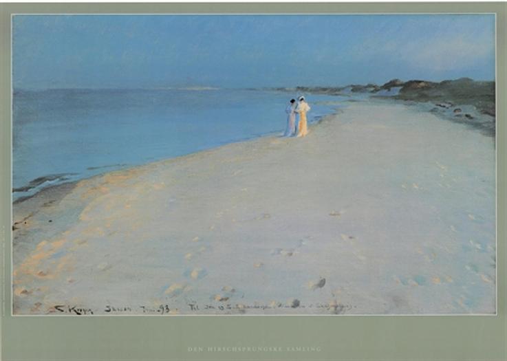 Krøyer: Sommeraften. Anna Ancher og Marie Krøyer.