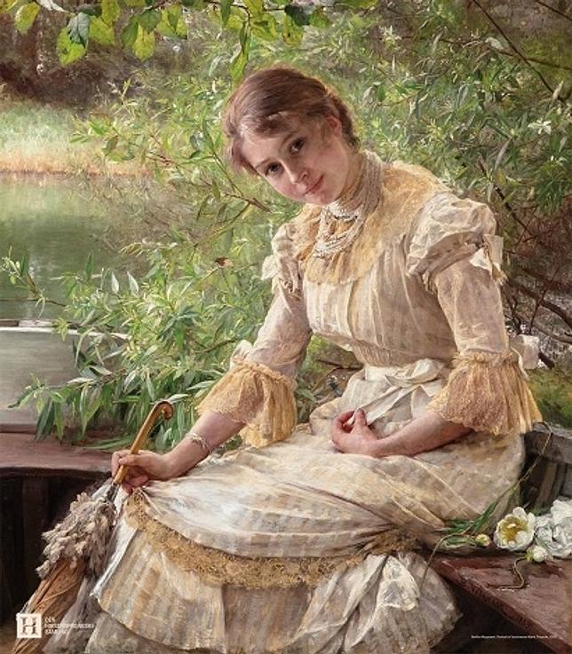 Plakat Bertha Wegmann. 'Portræt af kunstneren Marie Triepcke', 1885